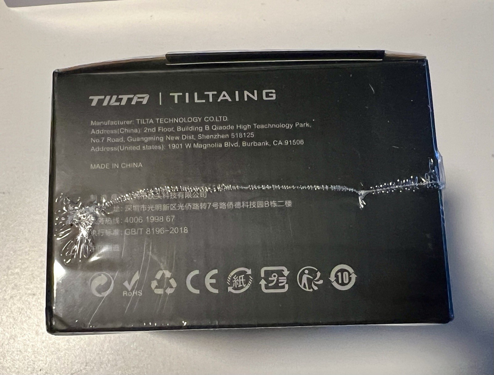 TILTA Left Side Advanced Power Handle w/ Run/Stop (F570 Battery)- Black. Sealed.