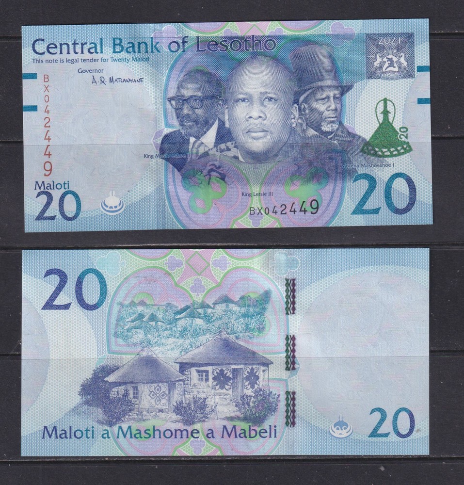 LESOTHO - 2021 20 Maloti UNC Banknote