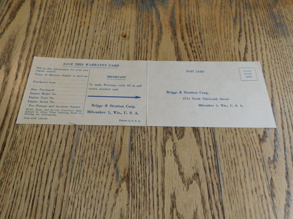 Vintage ECLIPSE ROCKET POWER MOWER Briggs & Stratton INSTRUCTIONS