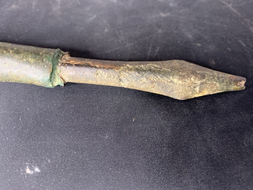 Antique Khmer bronze dagger knife
