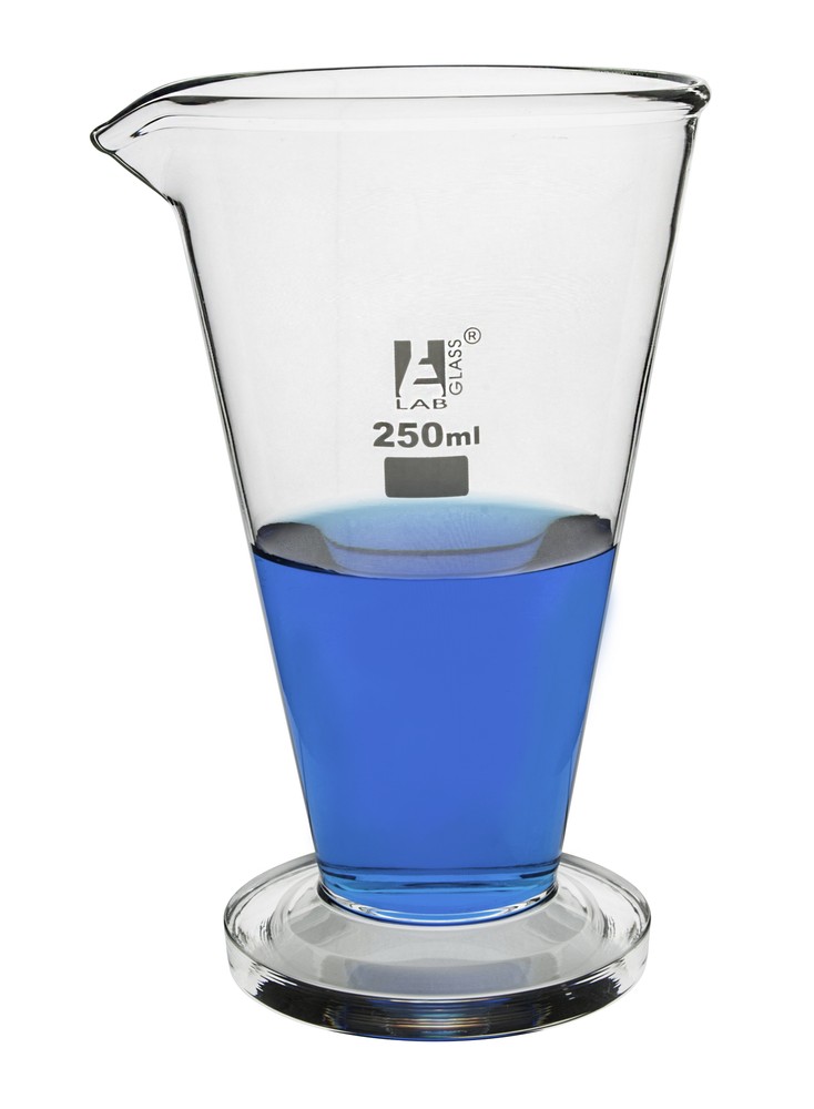 Conical Measuring Cup, 250ml, Graduated - Borosilicate Glass - Eisco Labs