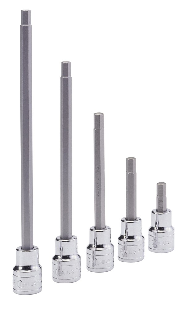 Genius Tools 1/2" Dr. 13mm Hex Bit Socket, 110mmL - 443+2553