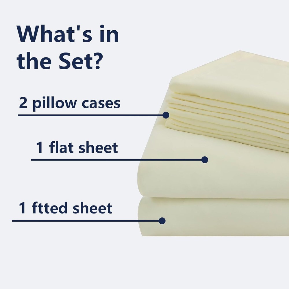 4PC Queen Bed Sheets Deep Pocket 16 Soft Cooling Hotel Luxury Bedding