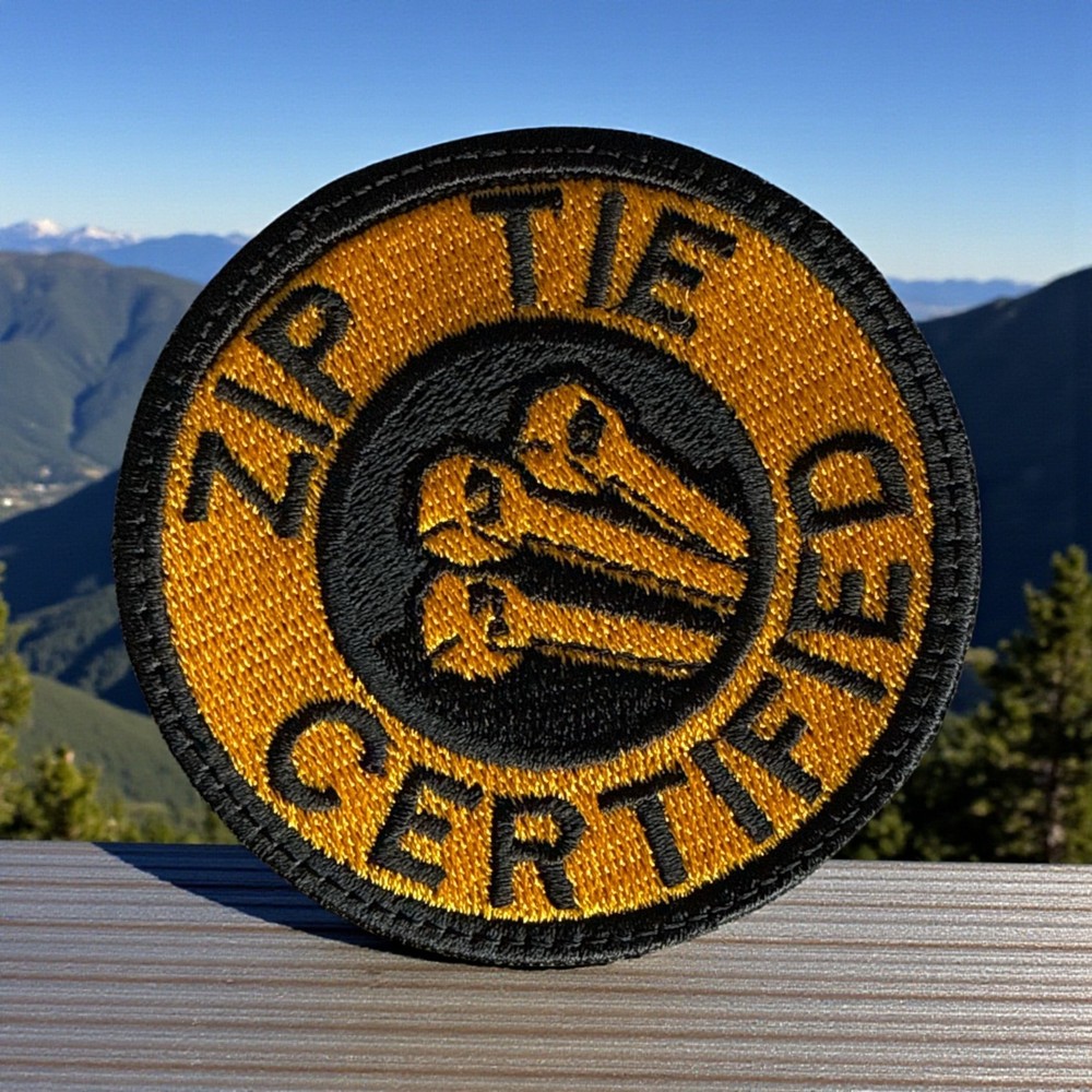 Zip Tie Certified Embroidery Patch 2.97" X 2.93"