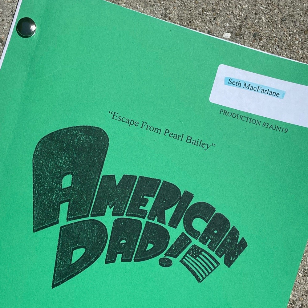 American Dad SETH MACFARLANE Used Stan Roger 2007 Production Table Draft Script