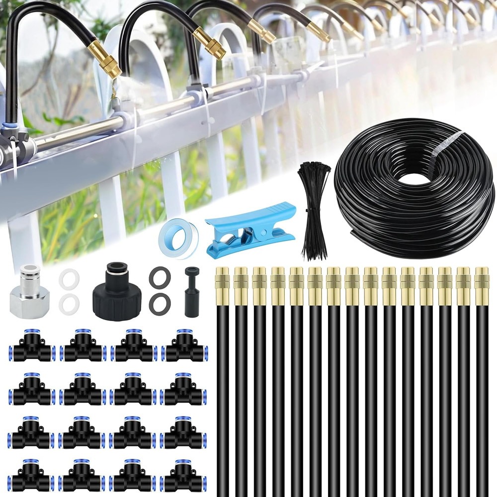 360° Curved Garden Automatic Irrigation System—50FT Drip Irrigation System for G
