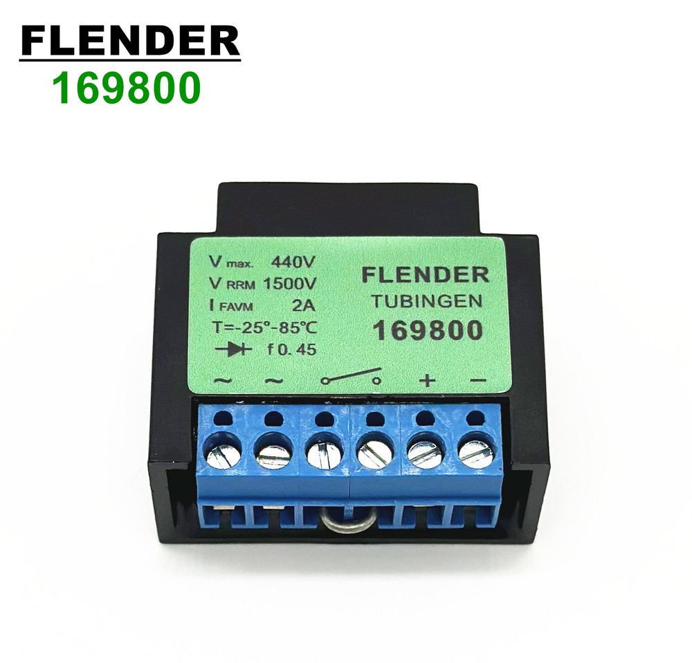 Replace FLENDER 169800 brake rectifier module VMAX 440V VRRM 1500V 2A