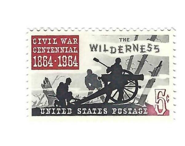 STAMP US SCOTT 1181 "Civil War - The Wilderness" 5 CENT 1964 MH