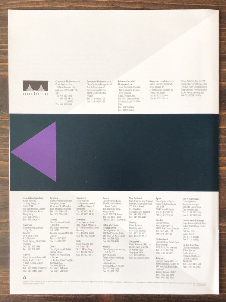 Cisco Systems - Protocol Brief Routing DECnet Sales Brochure (1994)