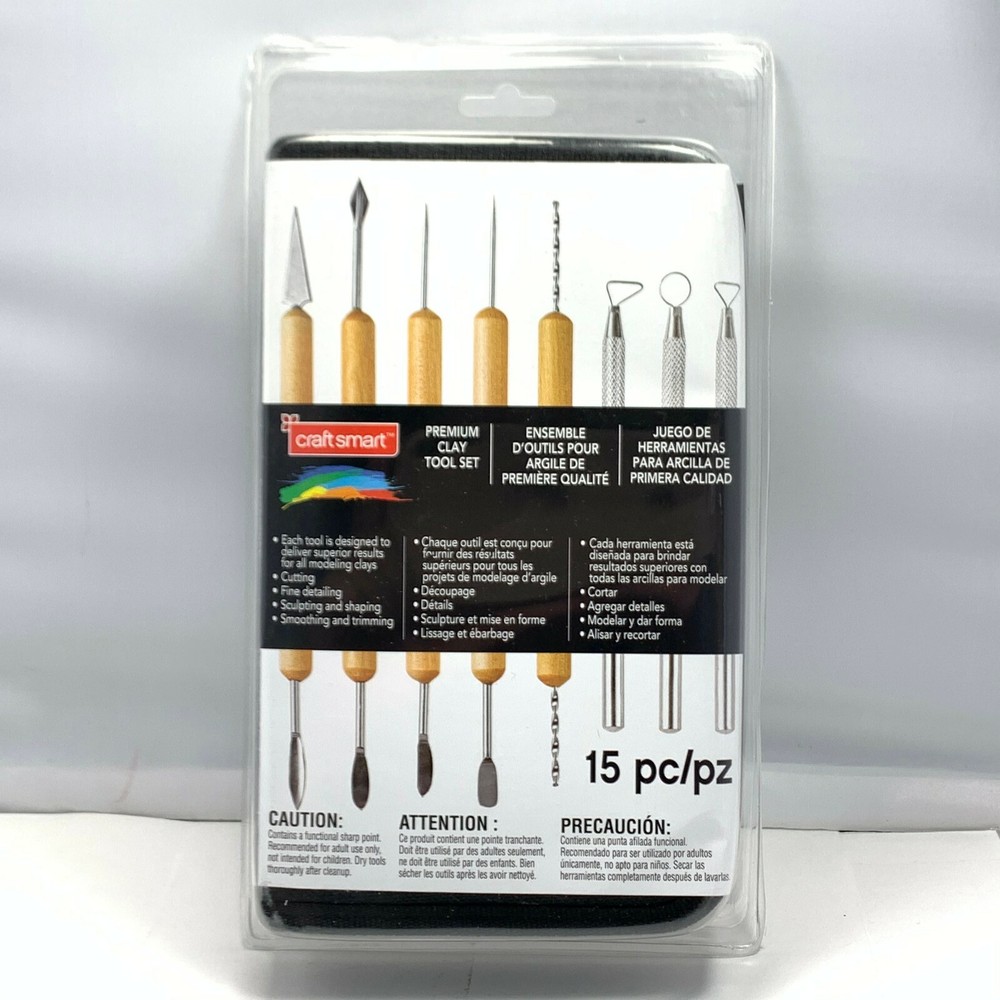 Craft Smart Premium Clay Tool Set 15 pc NEW SEALED