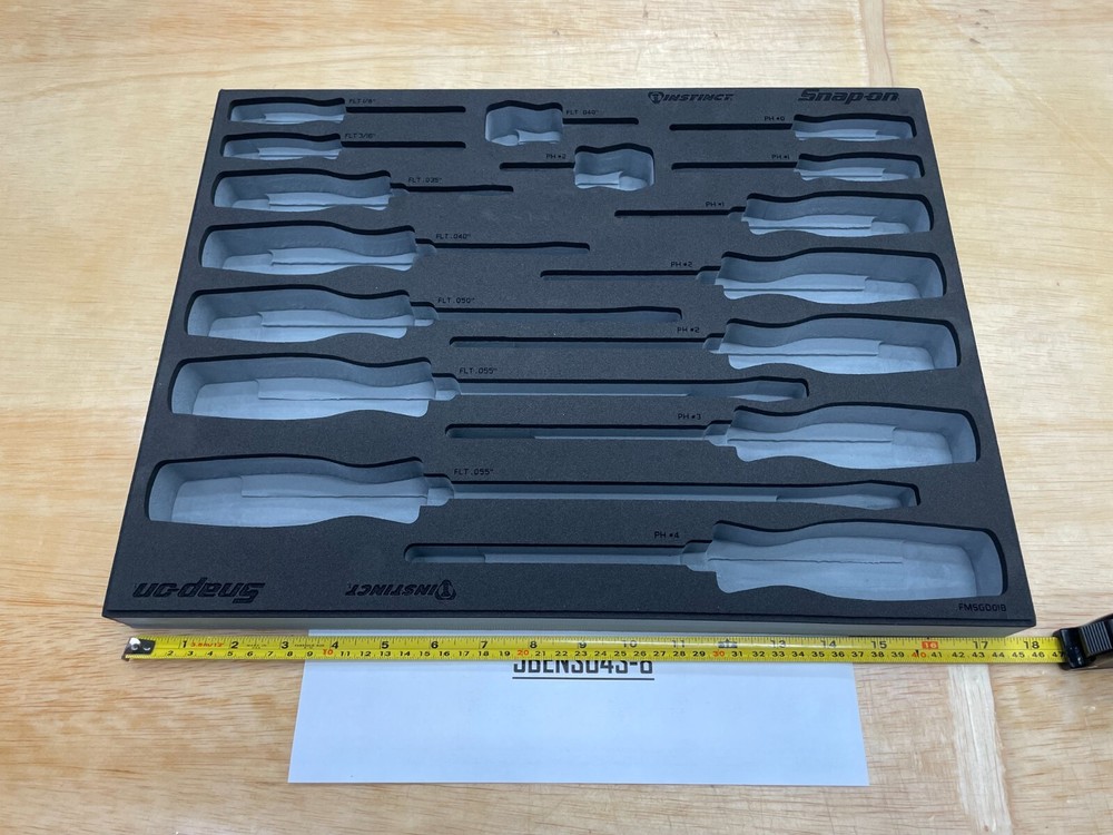 Snap-on Tools TITANIUM FOAM Tray for 16pc Soft Grip Screwdriver Set FMSGD01BDT