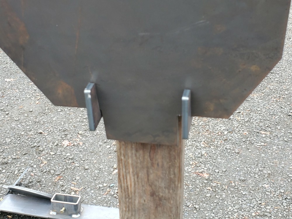 AR500 Angled Target Hanger hook for 2x4 Topper