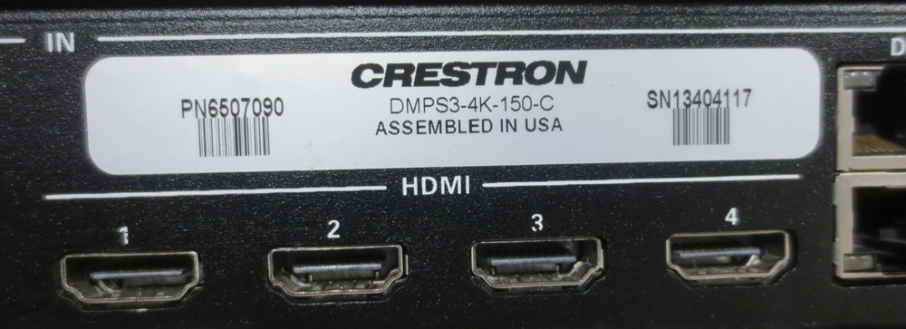 Crestron DMPS3-4K-150-C 4K Digital Media Presentation System