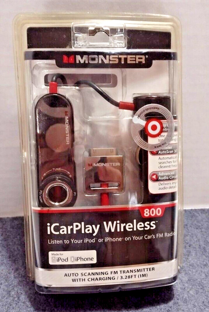 MONSTER iCarPlay Wireless 800 iPod iPhone Radio Transmitter /Charger