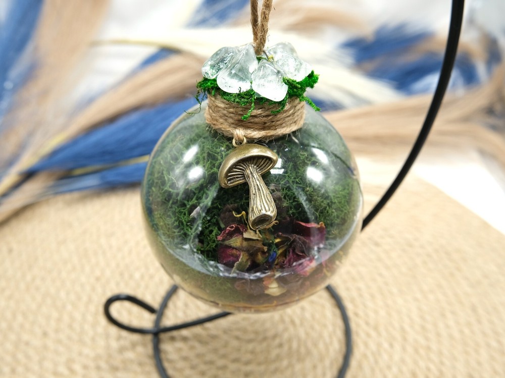 Forest Witch Ball With Stand - Witchy Decor