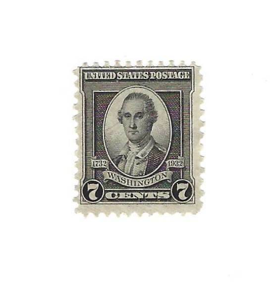 STAMP US SCOTT 712 "Washington at Age 48" 7 CENT 1932 MH