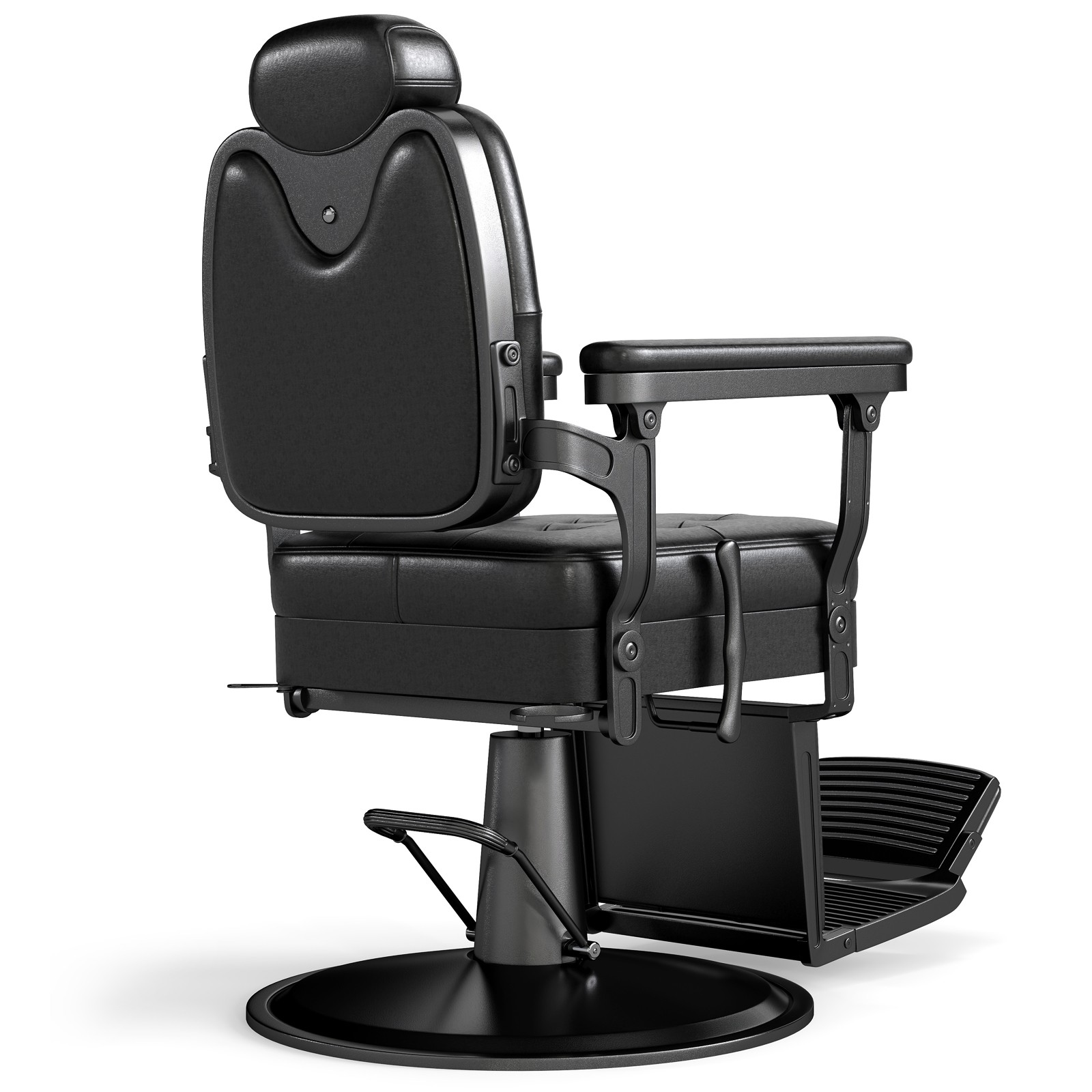 Black Recline All Purpose Vintage Barber Chair Hydraulic Heavy Duty Salon Beauty