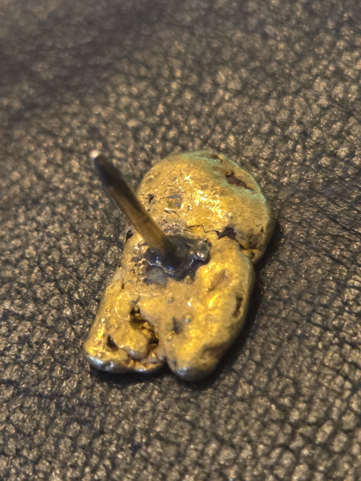 Large Norther CALIFORNIA 3.3 Gram GOLD NUGGET pin
