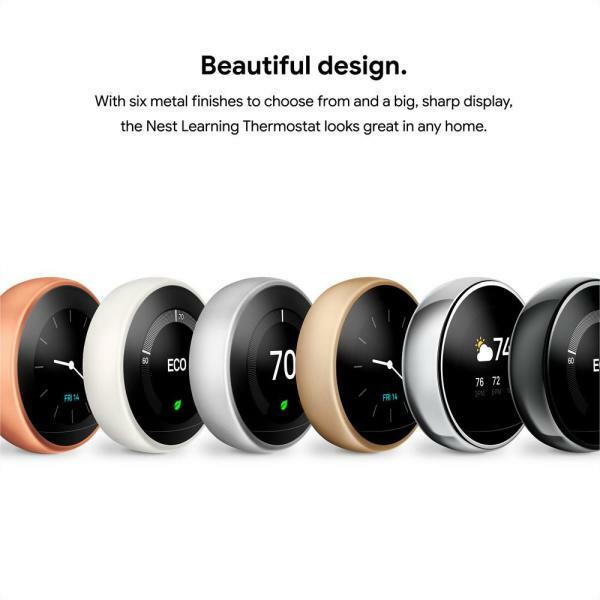 COMPLETE KIT: Google Nest 3rd Generation Learning Thermostat - Choose Color &