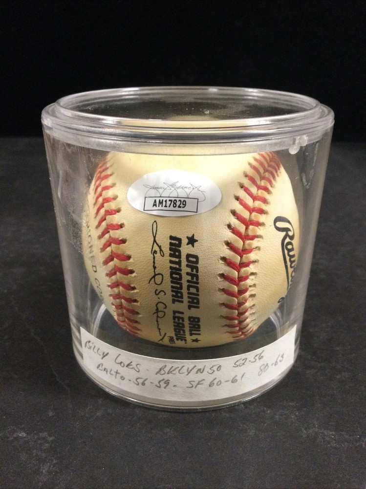 Billy Loes Brooklyn Dodgers Signed Rawlings Baseball JSA Certified #