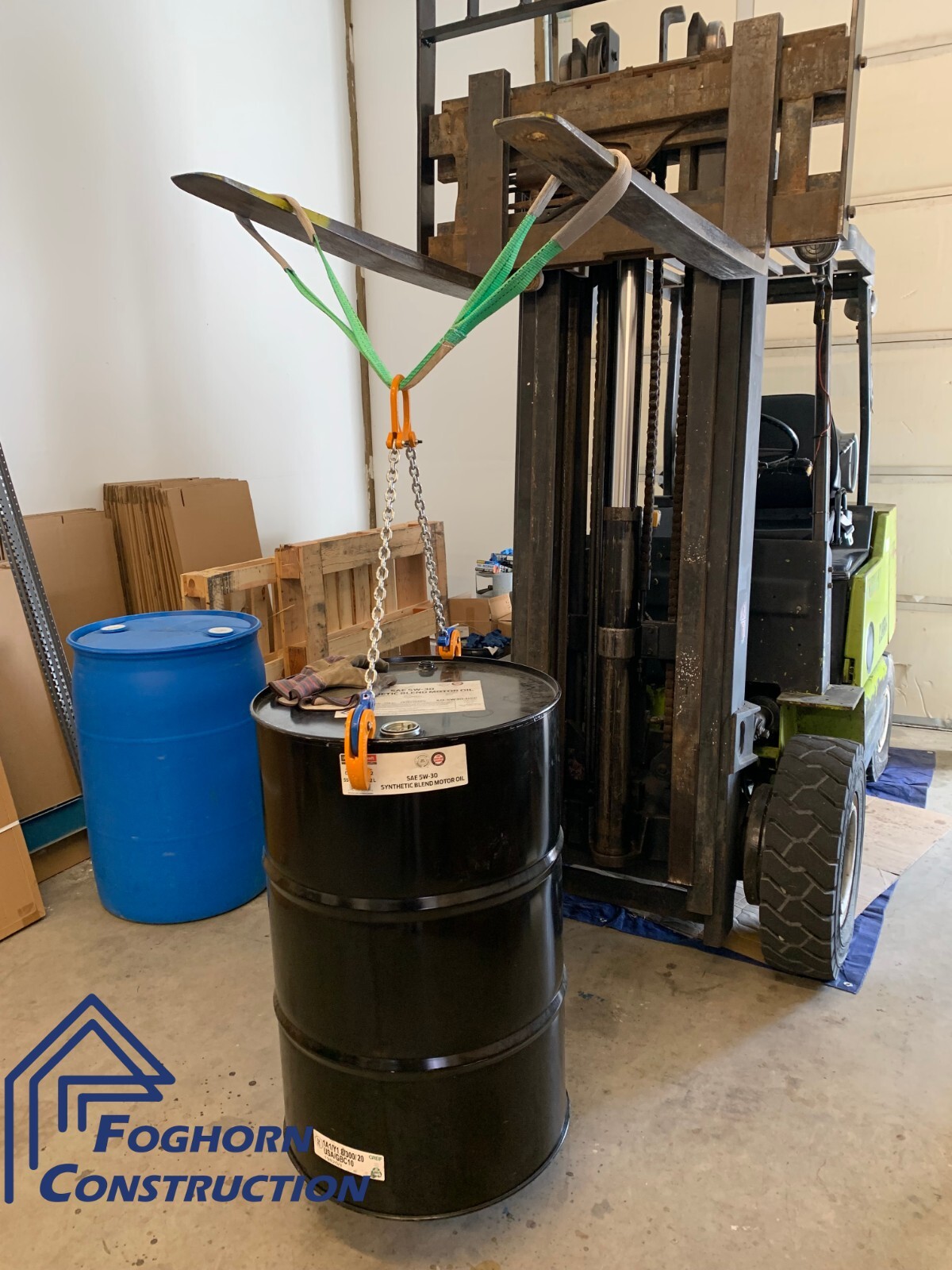 55 Gallon Drum Lifter Hoist + Sling, Metal or Plastic Barrel, 1 Ton New, Unused