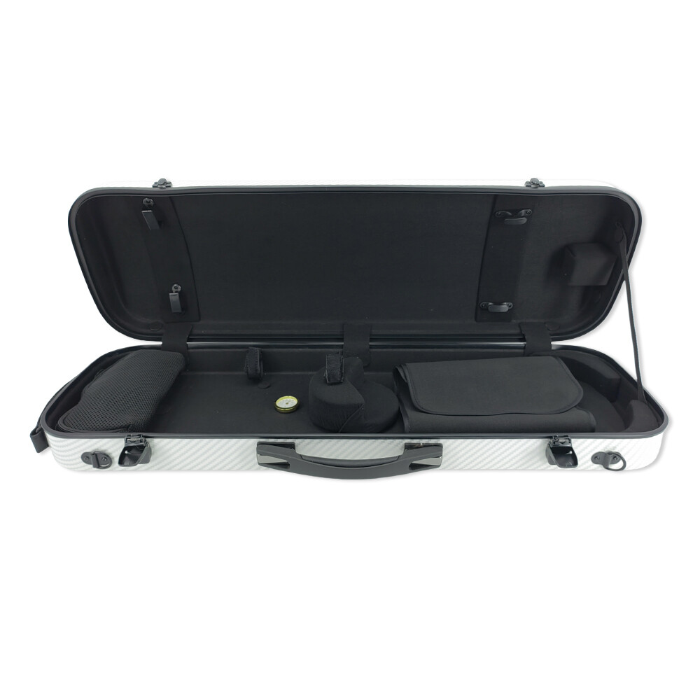 White 4/4 violin Case mixed Carbon fiber case Light Sheet bag Code lock new
