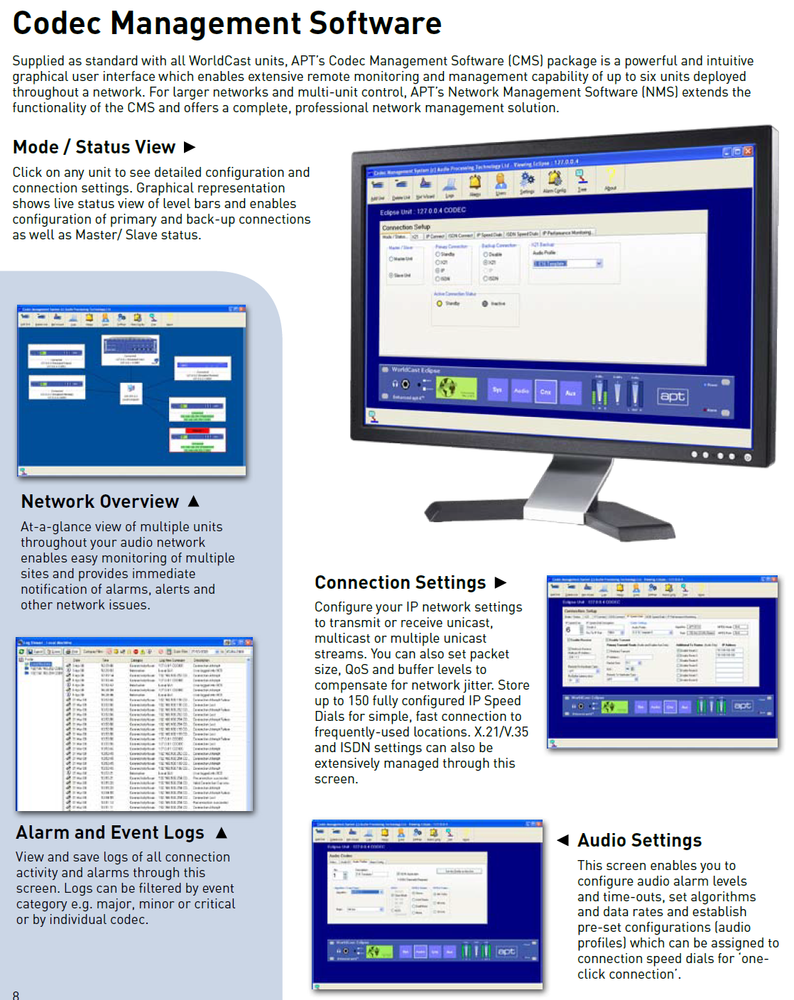 Worldcast Eclipse APT-X Broadcast AES Digital Audio STL Stereo Codec AoIP ISDN