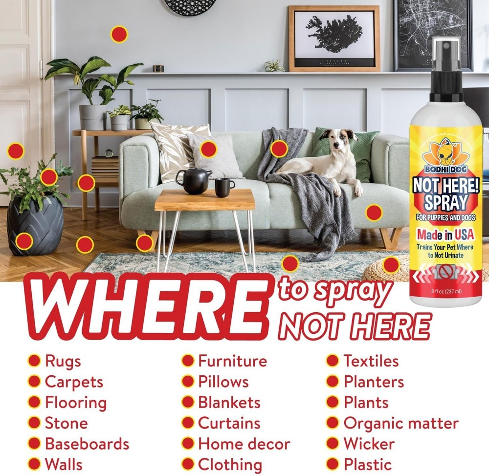 Not Here Spray - Effective Dog Potty Training Solution for Indoor & Outdoor Use