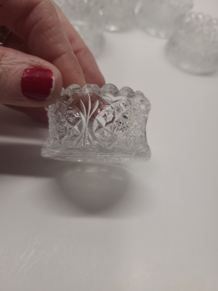 Vintage L E Smith (16) Open Salts, Salt Cellars Glass