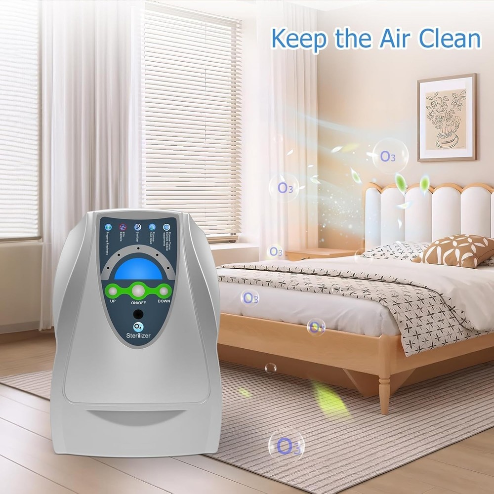 Portable Ozone Machine Generator, Water & Air Purifier with Timer
