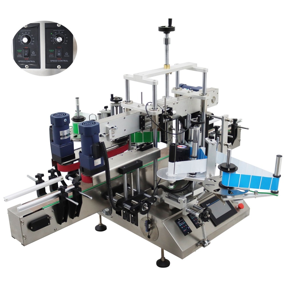 Double Sided Automatic Desktop Labeling Machine 110V Labeller for Various Bottle