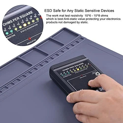 Anti-Static Mat ESD Safe for Electronic Includes ESD Wristband & Grounding Wire