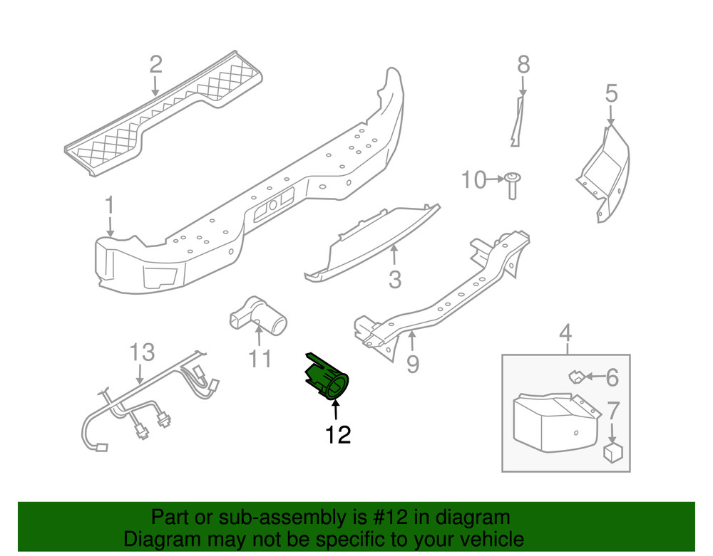 Genuine Nissan Park Sensor Bracket 28453-7S462