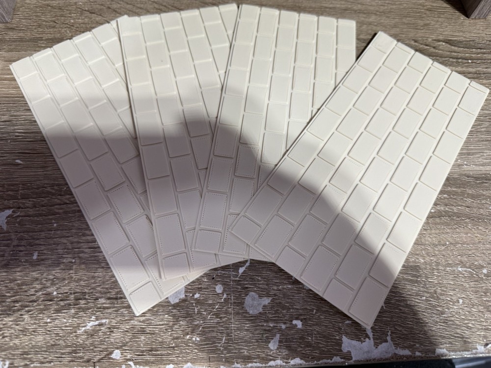G Scale Tan Stone Blocks Model Train Scenery Sheets – 4 Textured Sheets