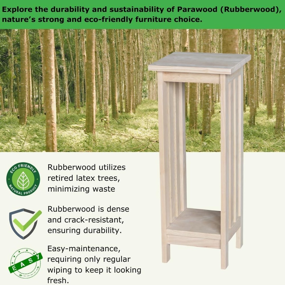 Solid Wood Mission Plant Stand 30