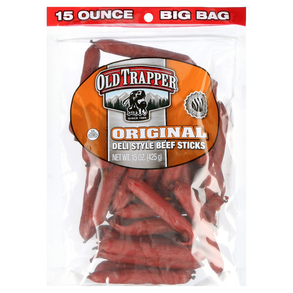 Old Trapper original Beef stick 15oz Resealable Bag...