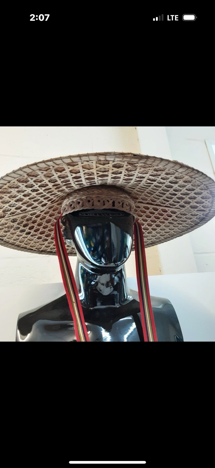 Authentic Japanese Conical Asian Samurai Coolie Antique Ninja Warrior Sun Hat