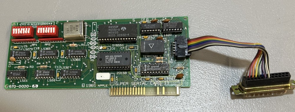 Apple II Super Serial Card w/cable