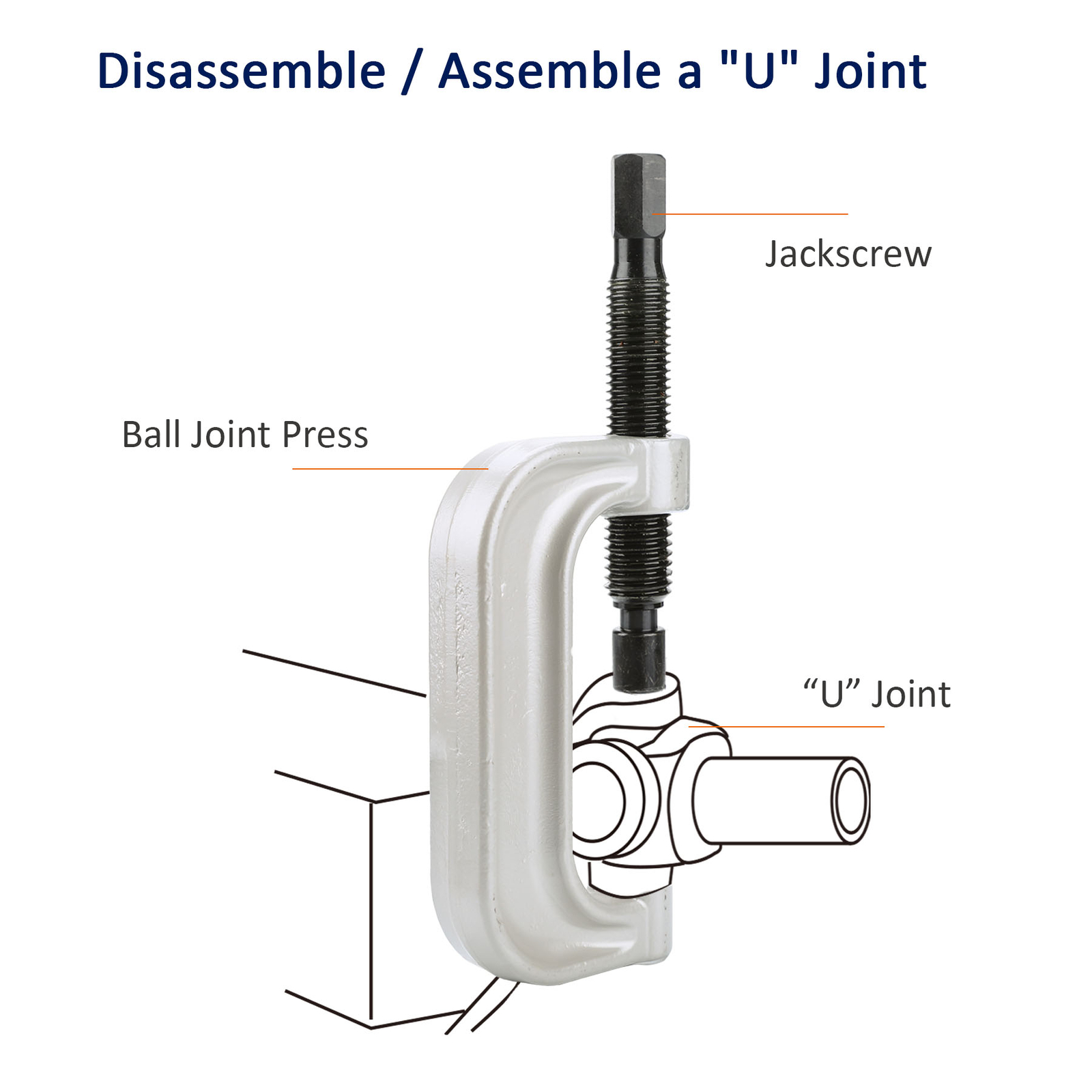 OMT Heavy Duty 4 in 1 Ball Joint Press U Joint Removal Tool Kit w 4x4 Adapters