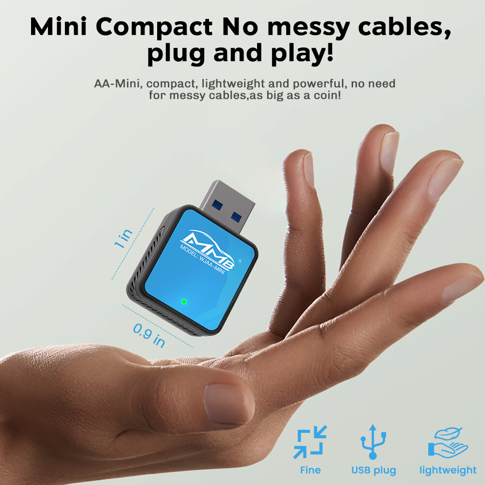 Android Auto Wireless Adapter Mini Android Auto Dongle for OEM Wired Android Car
