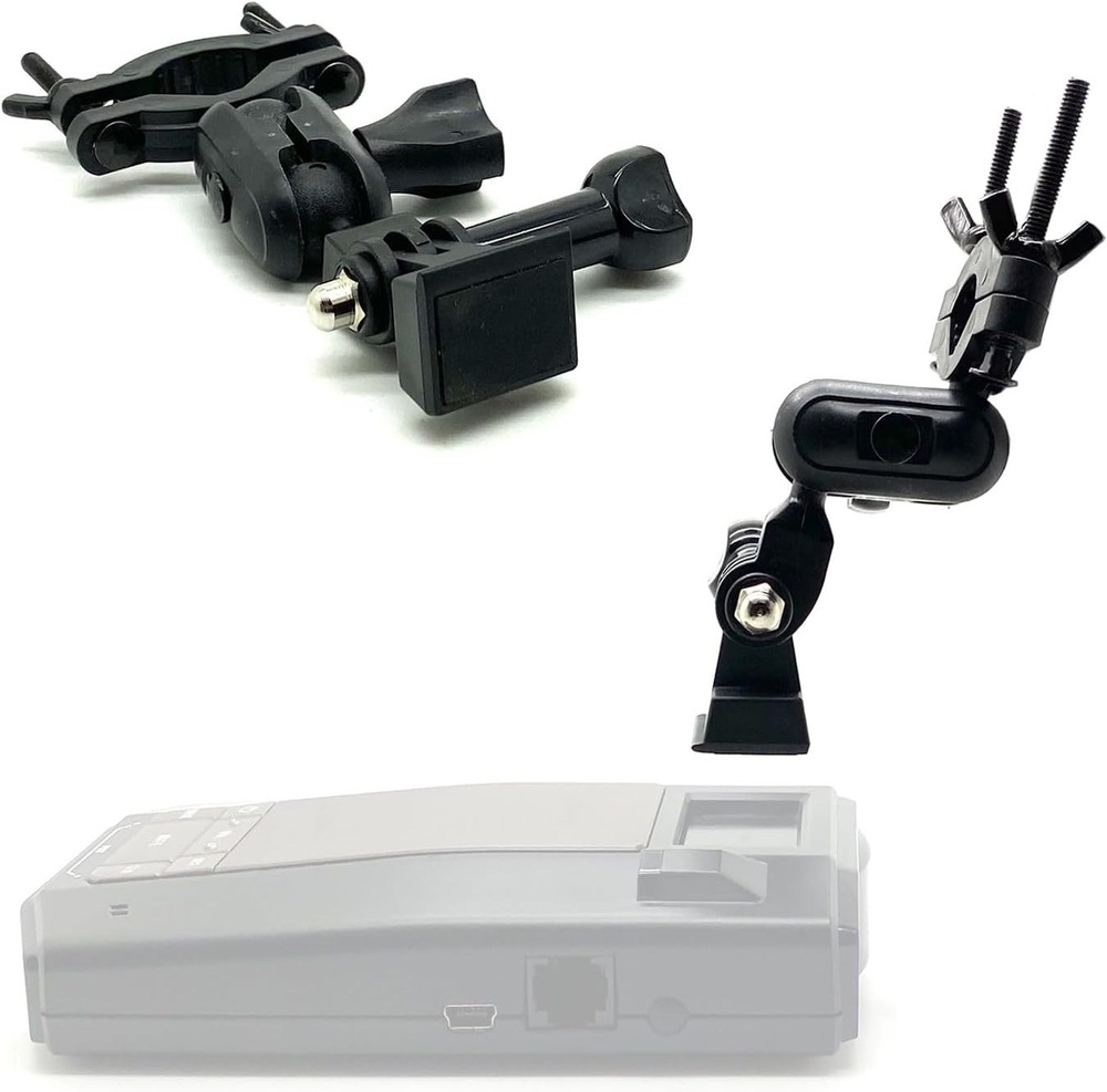 Rearview mirror radar detector mount bracket with magnet connection