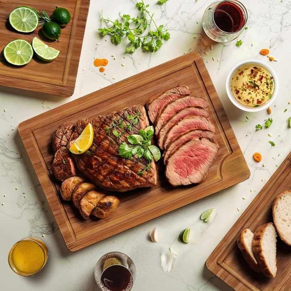 Bamboo Cutting Board Set (3-Pc) – Eco-Friendly Small/Medium/Large Chopping