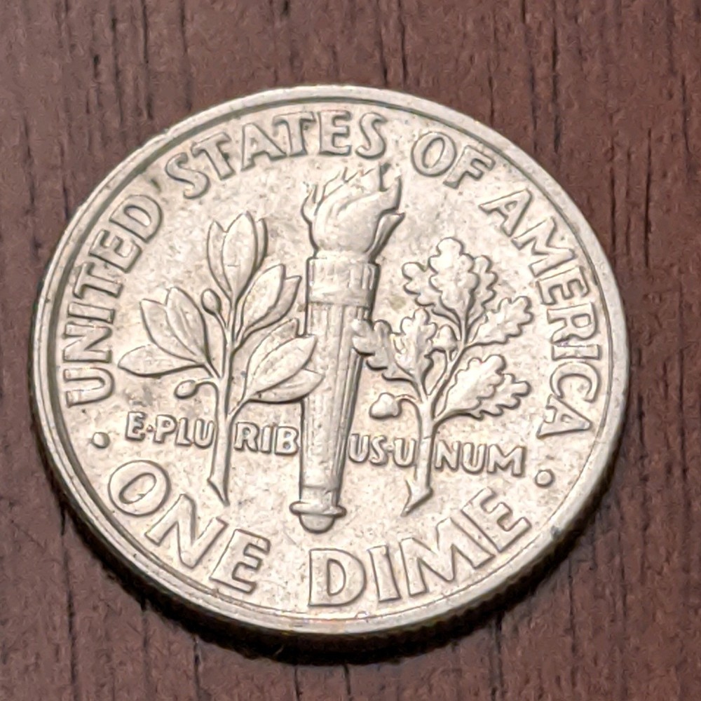 Extremely rare 1996 Roosevelt Dime P Mint Error. "Double Strike"