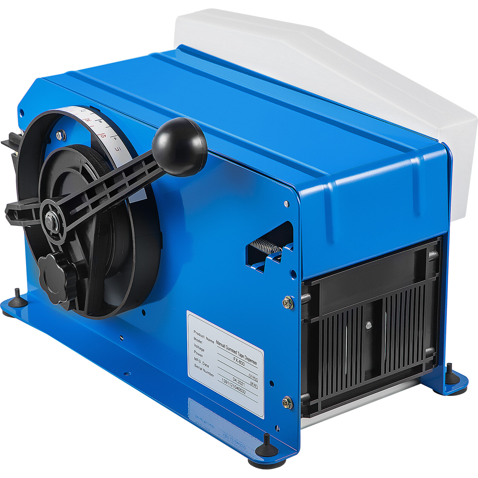 VEVOR Semi-Automatic Water Activated Tape Dispenser Gum FX-800 Carbon Steel