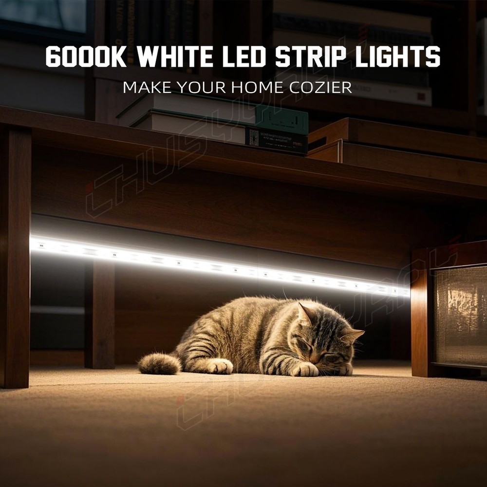 Kitchen Lighting LED Strip Lights WHITE Camping Bed Lights With Remote Controls