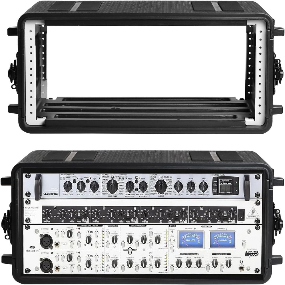 Effects Rack Case 4U - Watertight, Shock Mount, 11" Depth