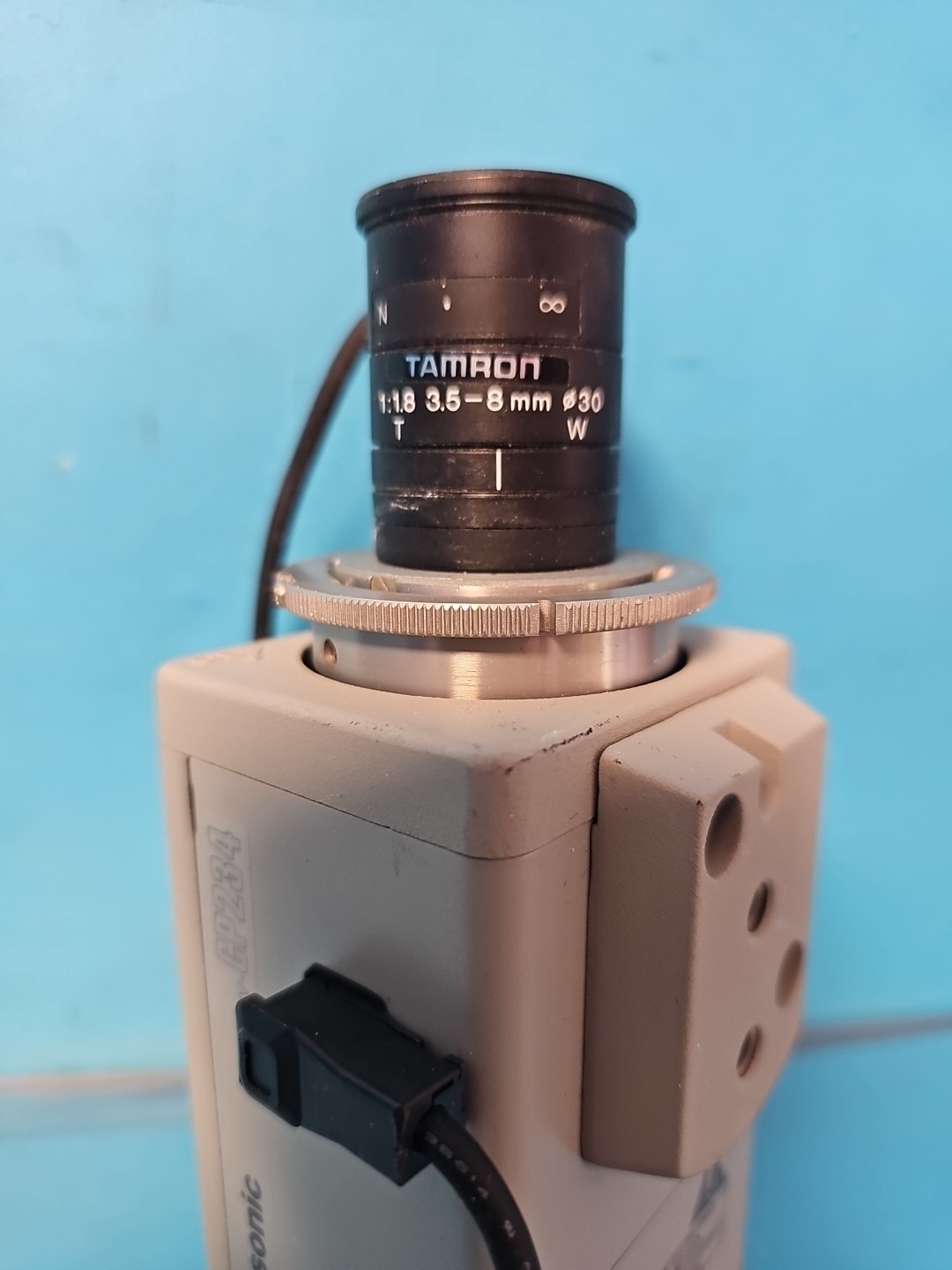 Panasonic Color CCTV Camera Model WVCP-234 Digital Tamron Lens 24v Used Works