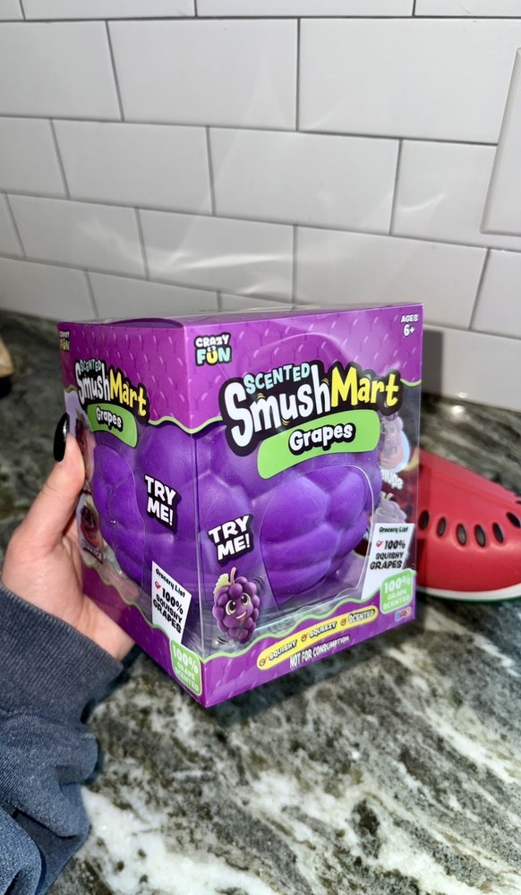 Squishy Fruit Bundle🍇🍉 Scented SmushMart Grape & Jumbo Squishy Watermelon