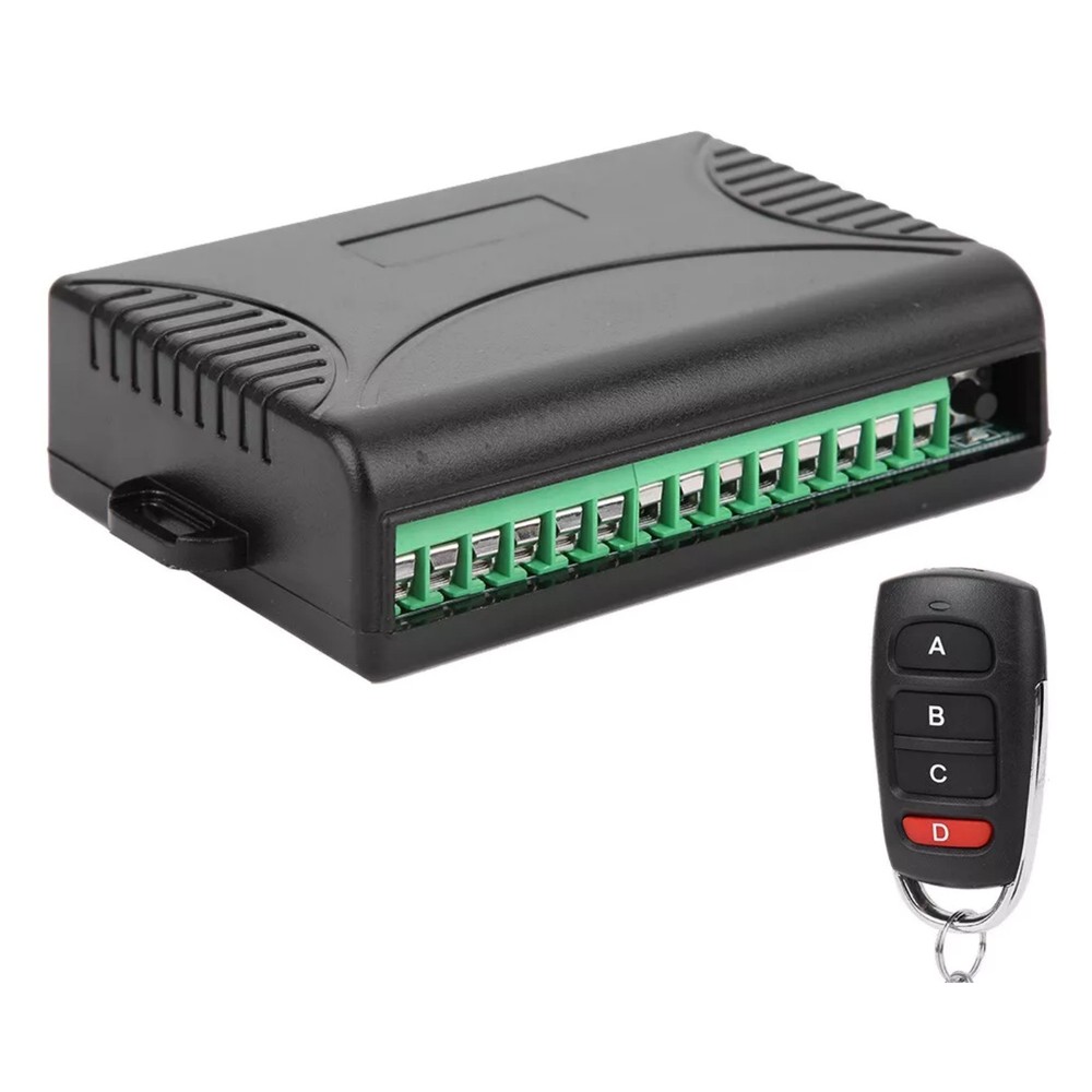 Light Controller Transmitter+Receiver 4 Channel Relay Switch Remote Control