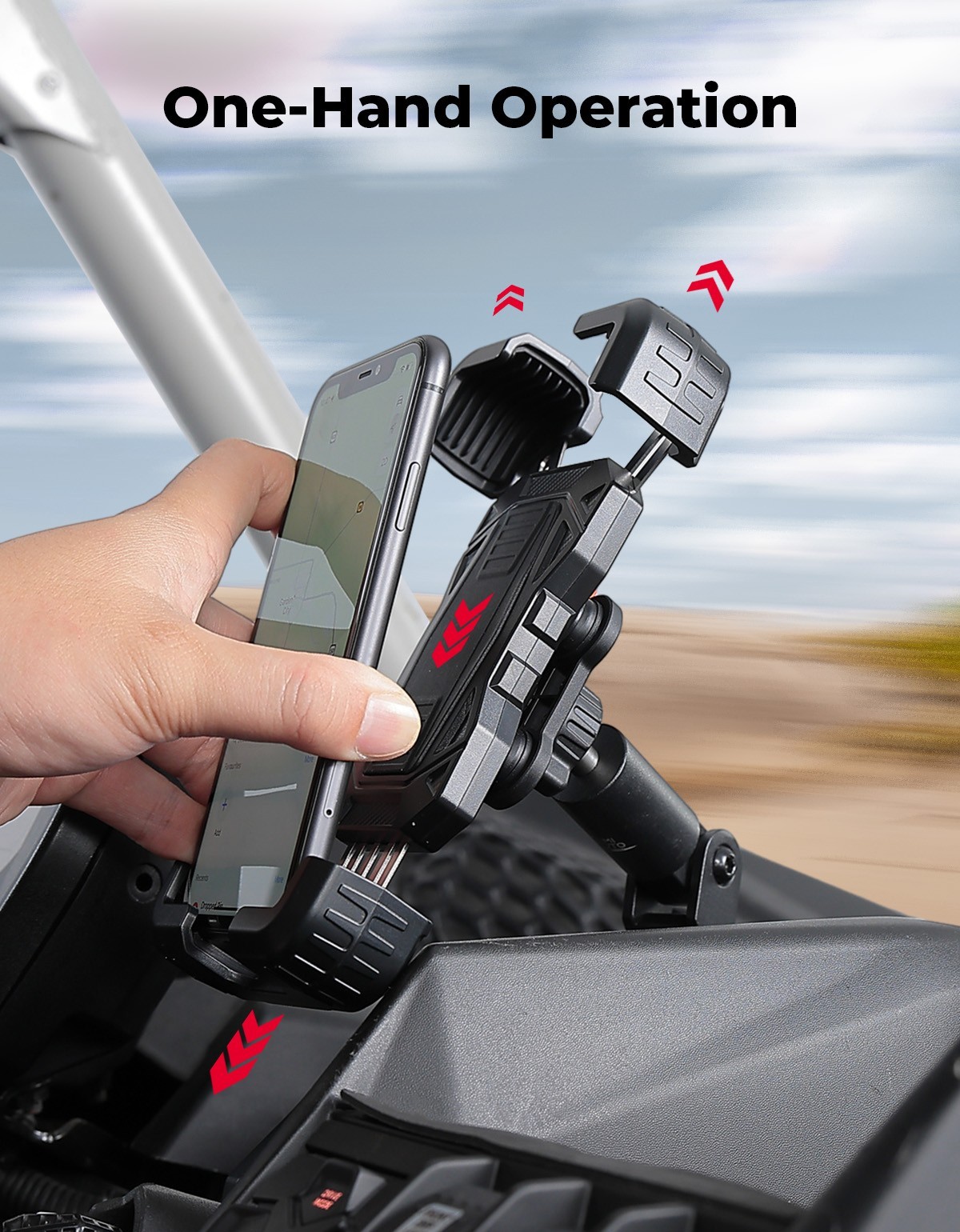 For Can-Am Maverick X3 2017-2025 Upgraded UTV X3 Phone Mount Cell Phone Holder